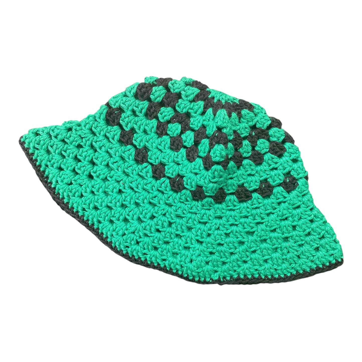 Granny Bucket Hat - Black & Green